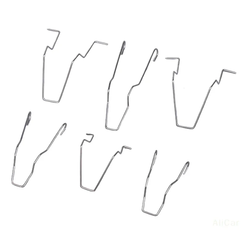 6PCS Durable Headlight Bulb Retainer Spring Clips, Metal Spring Clip Buckle for H1 H3 H4 H7 Auto Headlamp Lamp