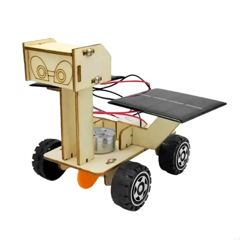 Hölzernes solarbetriebenes Mondauto-Set für Kinder, pädagogisches Spielzeug, praktische Physik-Lernwerkzeug für Schüler – Detail 4