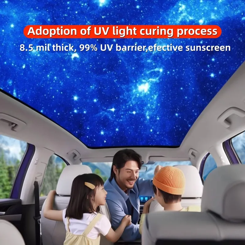 Car starrying sunroof Ice Armour TPU explosion-proof film panoramic sunroof film roof film sunscreen window film high isolation