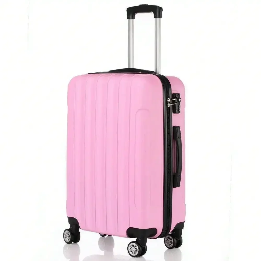 3PCS LUGGAGE TRAVEL SET ABS BAG TROLLY HARD SHELL SUITCASE W/TSA LOCK