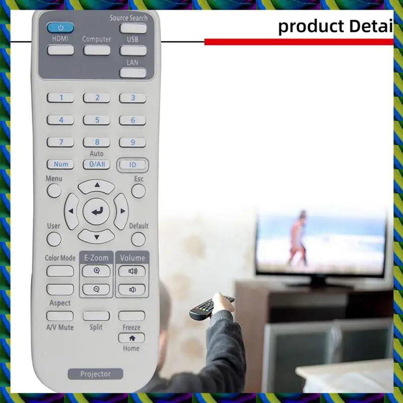 Daily 5X Ersatz-Projektor-Fernbedienung 219863500 für Epson Brightlink 725Wi/1485Fi, EX3280, EX9230, Heimkino 880