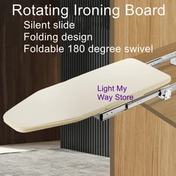 Closet Sliding Folding Ironing Board Cloakroom Hidden Ironing Board Damping Retractable Ironing Pad Board