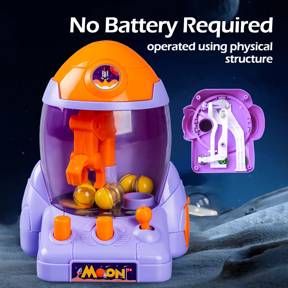 Mini Space Rocket Greifmaschine Ball, Zange Ei Twister Clip Puppe Twister Kratzmaschine Mädchen Junge Weihnachten Geburtstagsgeschenk