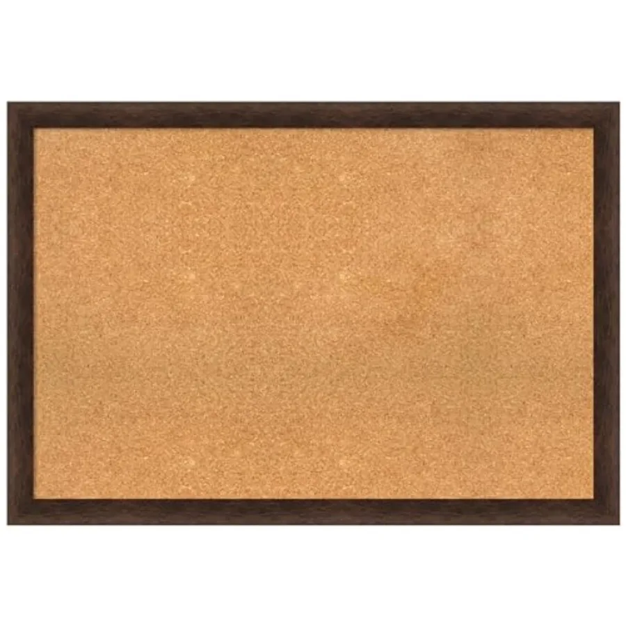 

Натуральная пробковая доска для стен 27x39, доска для заметок с коричневой деревянной рамой, большая пробковая доска для офиса и дома, для организации пространства