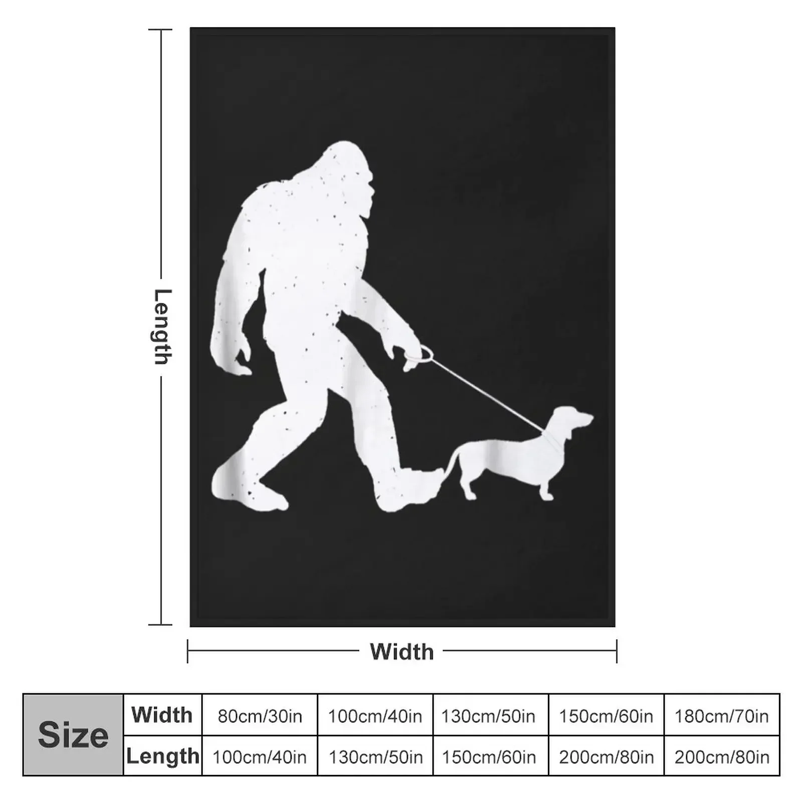 Bigfoot Walking Dachshund Shirt Funny Wiener Dog Throw Blanket Giant Sofa Thermal Extra Large Throw For Decorative Sofa Blankets