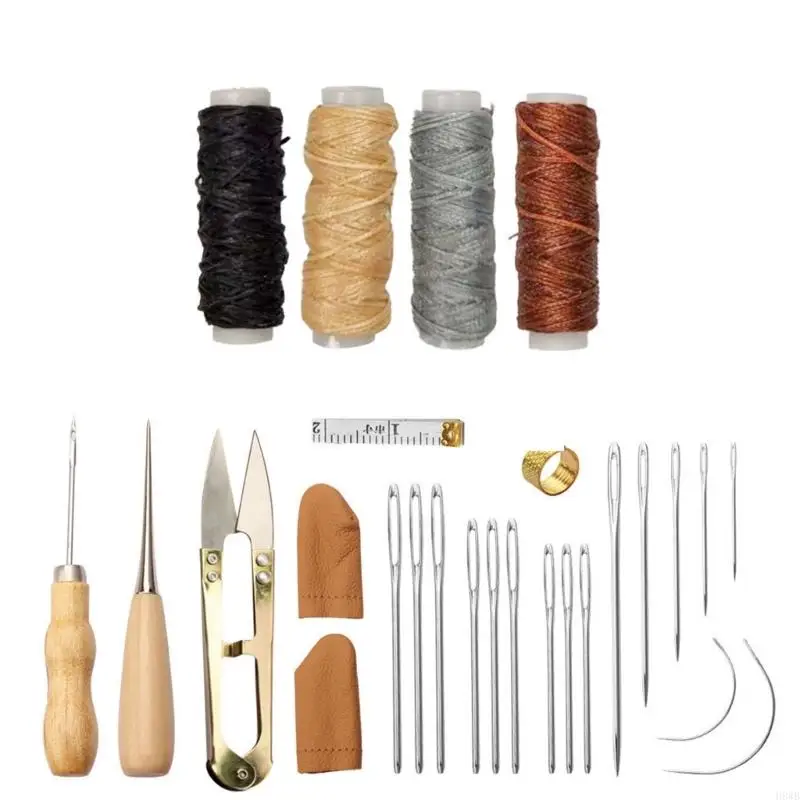 H8WB Leatherworking Tool Collection Fabric Storage for Professional Crafting