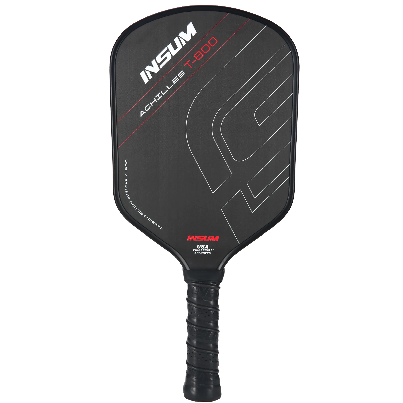 INSUM Achilles Pickleball Paddles Large Sweet Spot T800 Carbon Fiber Foam Injected Walls Thermoforming CFS 16mm with Gift USAPA