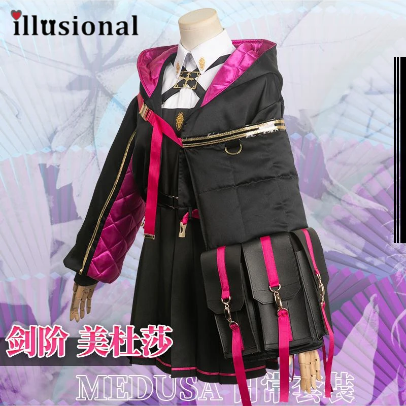 illusional FGO Cosplay Fate Grand/Order Medusa Cosplay Costume Anime FGO Medusa Dress Female Halloween Costumes