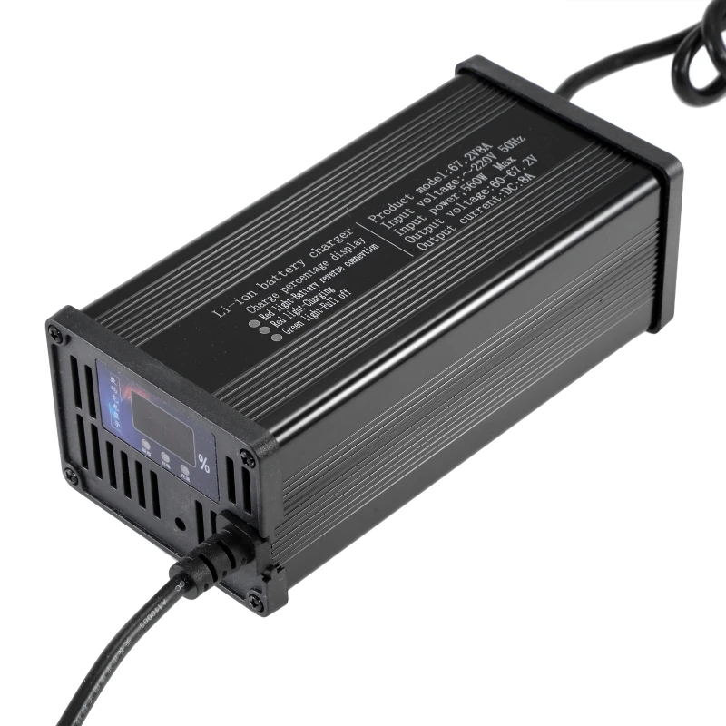 54.6V 58.8V 65.7V 67.2V 84V Smart Lithium Battery Fast Charger 5A 8A 10A 15A Lithium-ion Chargers High Power Intelligent Charge