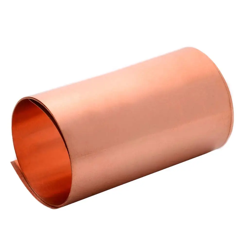 99.9% High Purity Red Copper Sheet Copper Foil 0.01~0.5mm Thickness Pure Copper Piece 1/5M Length 1PC