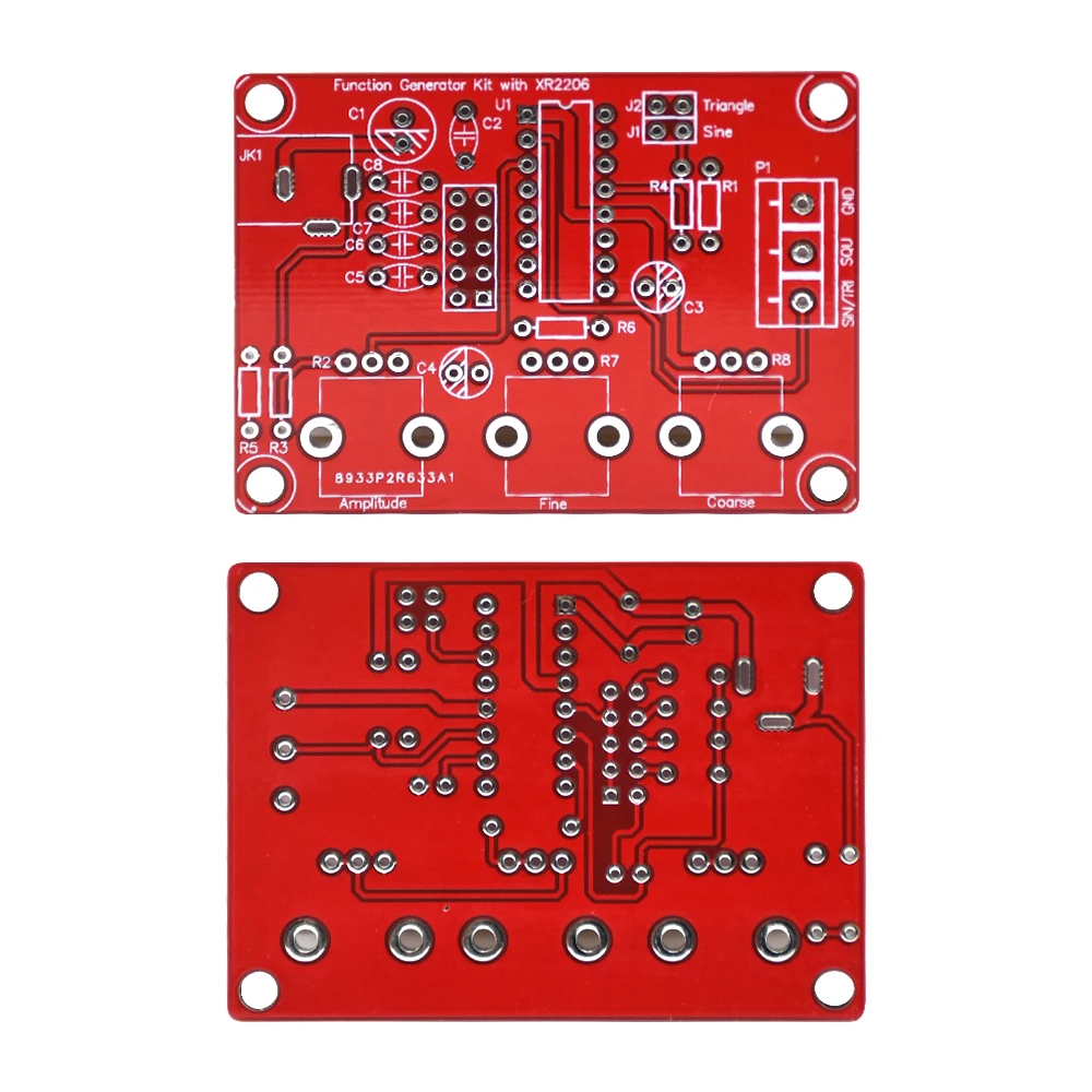 DC 9-12V XR2206 Function Signal Generator DIY Kit Sine/Triangle/Square Output 1Hz -1MHz Signal Generator Adjustable module