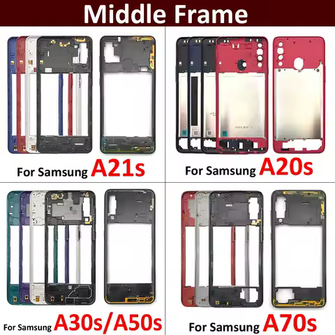 New For Samsung A21s A20s A30s A50s A70s Middle Frame Holder Housing Replacement Repair Parts