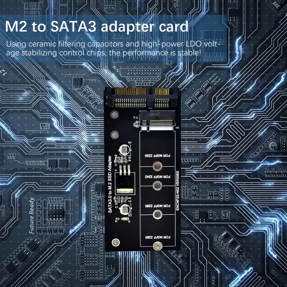 M.2 SATA Adapter M2 Naar SATA3 Adapter NGFF Adapterkaart SSD Solid State Drive Naar 6G Interface Conversiekaart
