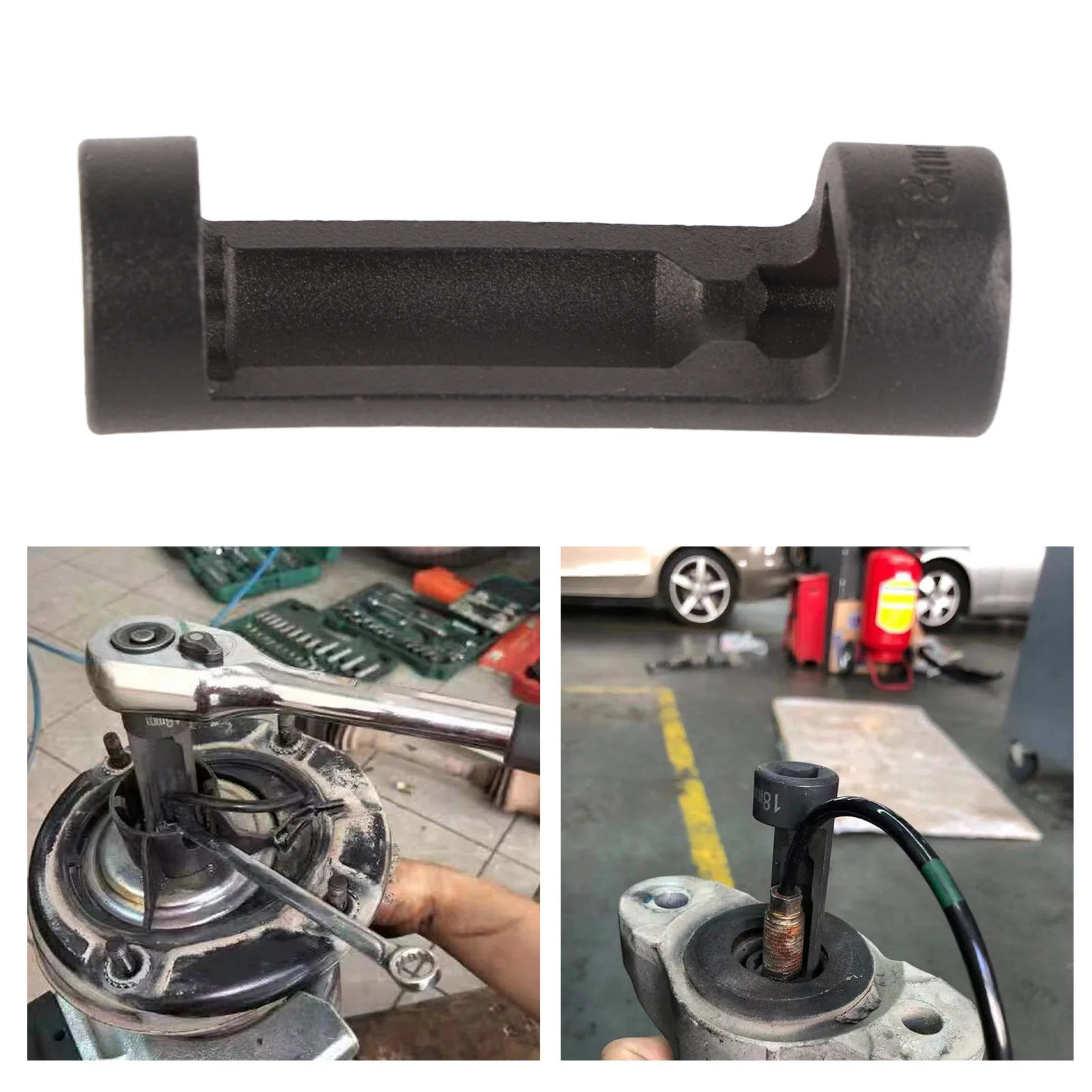 

Suspension Strut Removal Suspension Strut Tool Suspension Strut Socket Tool 1/2in DR. X 18mm 12PT VM Number 3353 Accessory