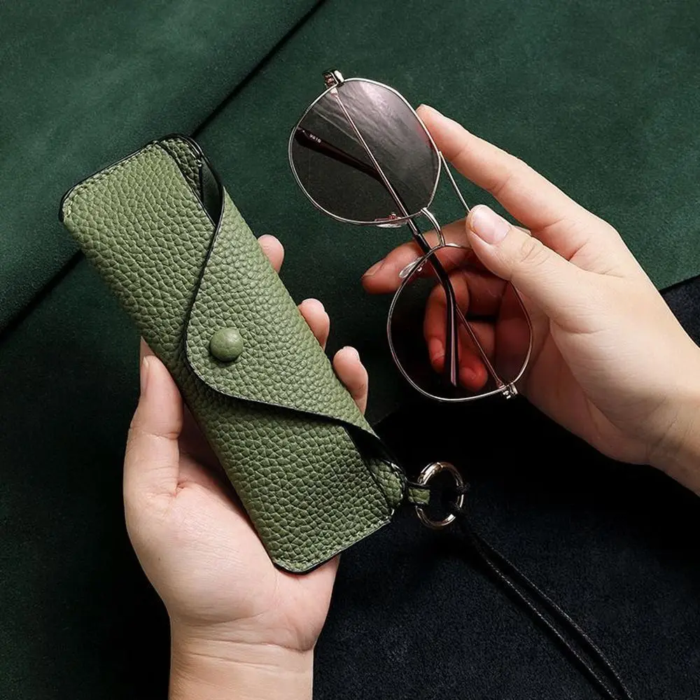 Pouch Myopia Frame Protector Eyewear Protective Case PU Leather Glasses Case Hanging Eyeglasses Holder Sunglasses Storage Bag