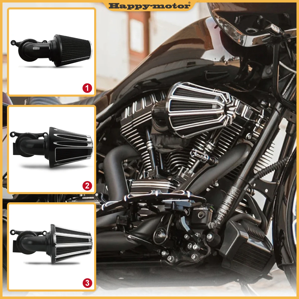 

Воздушный фильтр Cone Stage 1 для Harley Touring Milwaukee-Eight Street Glide FLHX 17-22 Softail Slim FLSL 107 2018-2021