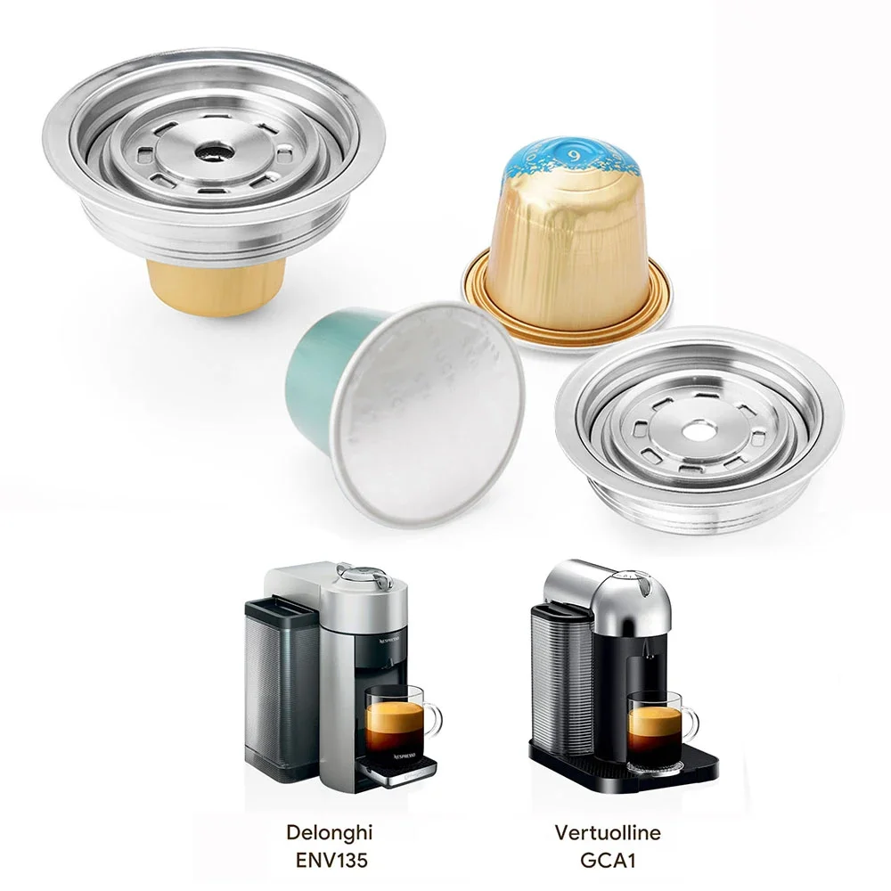 For Vertuo Pop Vertuoline  Next Reusable Coffee Capsule Adapter Nespresso Converts to Vertuoline Pods Accessories iCafilas
