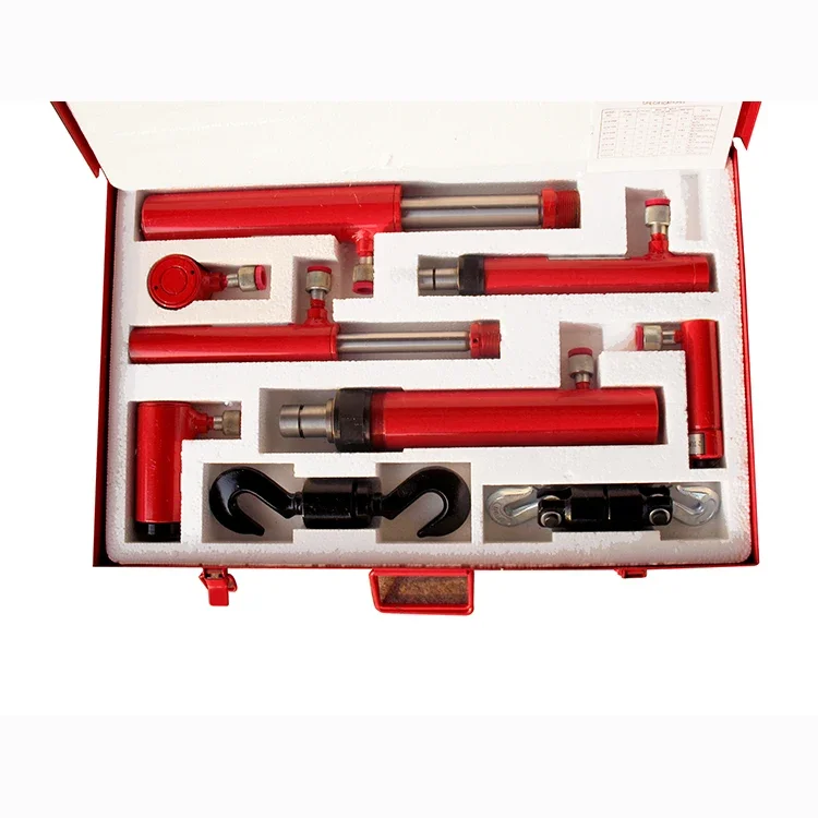 

Nitoyo 7pcs Hydraulic Pull Push Ram Auto Body Collision Vehicle Frame Repair Tool Kit