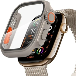 Glass+Case For Apple Watch Case 45mm 44mm 41mm 40mm 42mm 38mm Screen Protector Appearance Upgrade to Ultra iwatch 9 8 7 6 SE 5 3