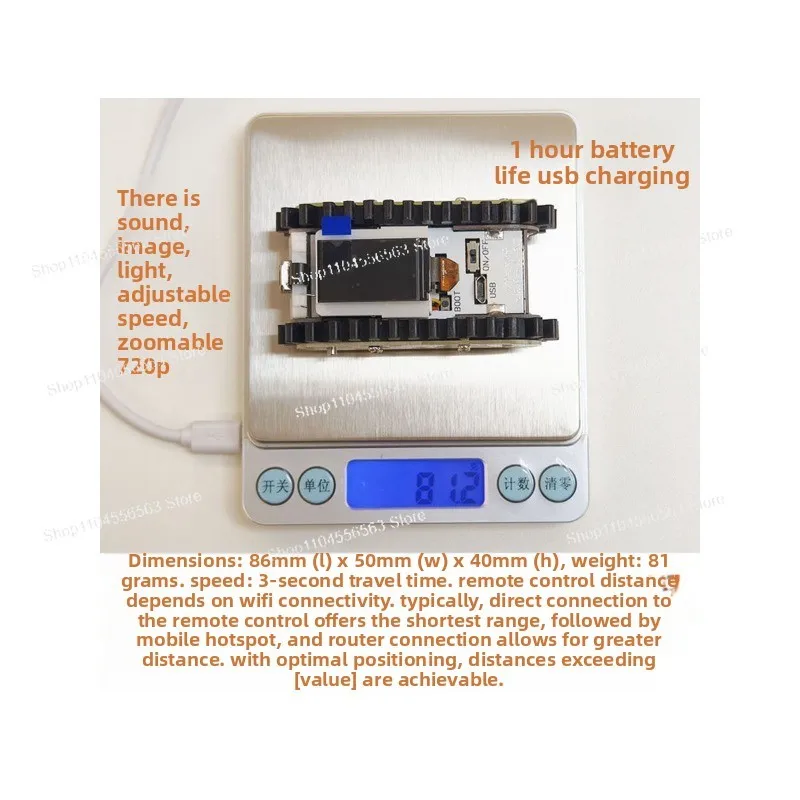 WiFi FPV Remote Control Car with ESP32 Development Board,Video Transmission & Mobile App Control,Programmable STEM DIY Robot Kit