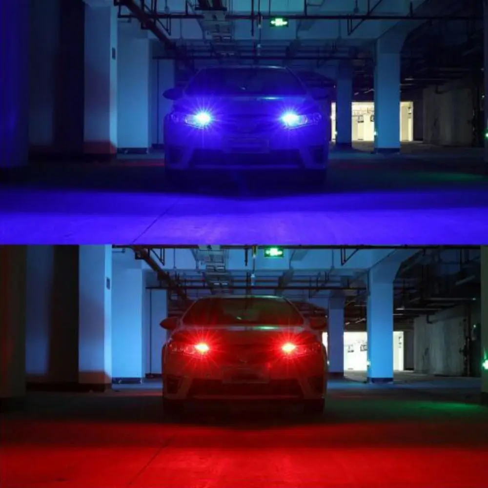 6Pcs Super Bright LED Car Parking Lights T10 W5W 3030 6SMD No Error License Plate Lights Universal Multicolor