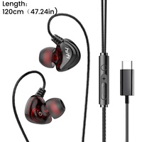 8D Stereo Type C Earphone Handsfree Headphones Wired With Mic Earbuds Bass Hifi Headset Gaming For iPhone 15 16 Samsung Xiaomi