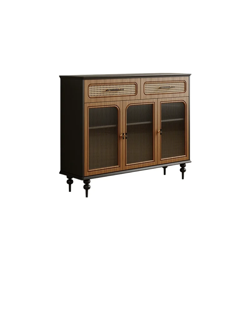LMM medieval style dining side cabinet small apartment living room integrated storage locker against the wall