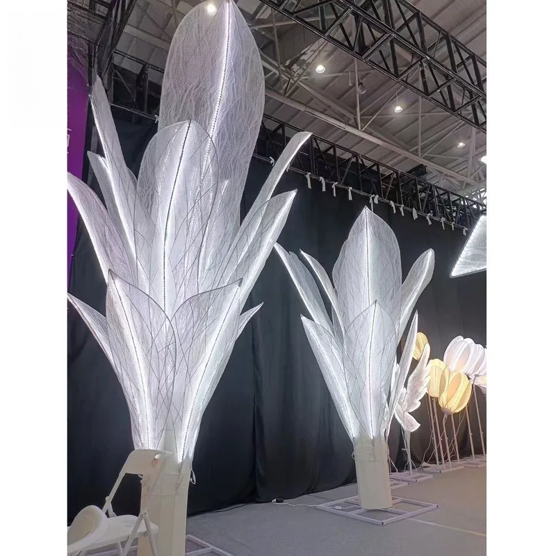 luminous tree big leaf wedding background decoration party event background stage lamp decoration wedding reception decoration