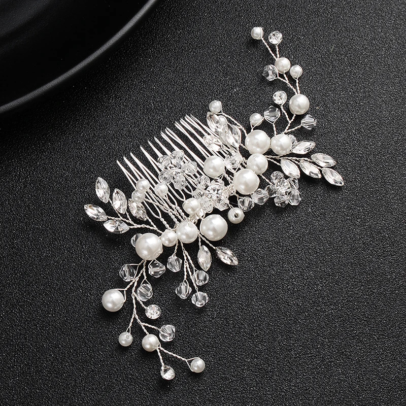 شعر زفاف مصنوع يدويًا للنساء الأنيقات ، مشط شعر مبهر قديم ، طراز الأميرة الخيالية ، إكسسوارات مجوهرات الحفلات ، الموضة
