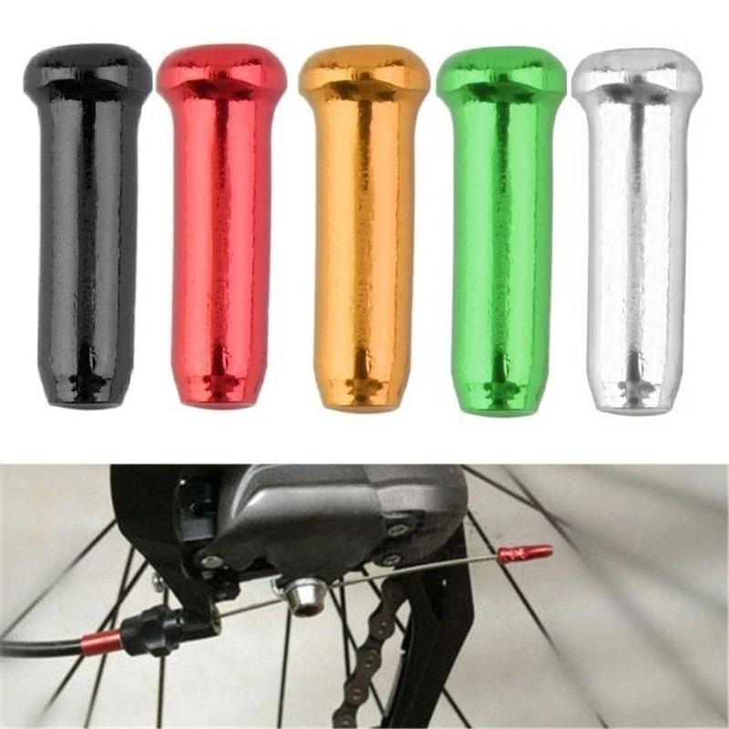 Embouts de câble intérieurs de levier de frein de vélo, 50 pièces, sertissages pour vtt en alliage d'aluminium, embouts de boîtier de Terminal de fil de frein de vélo