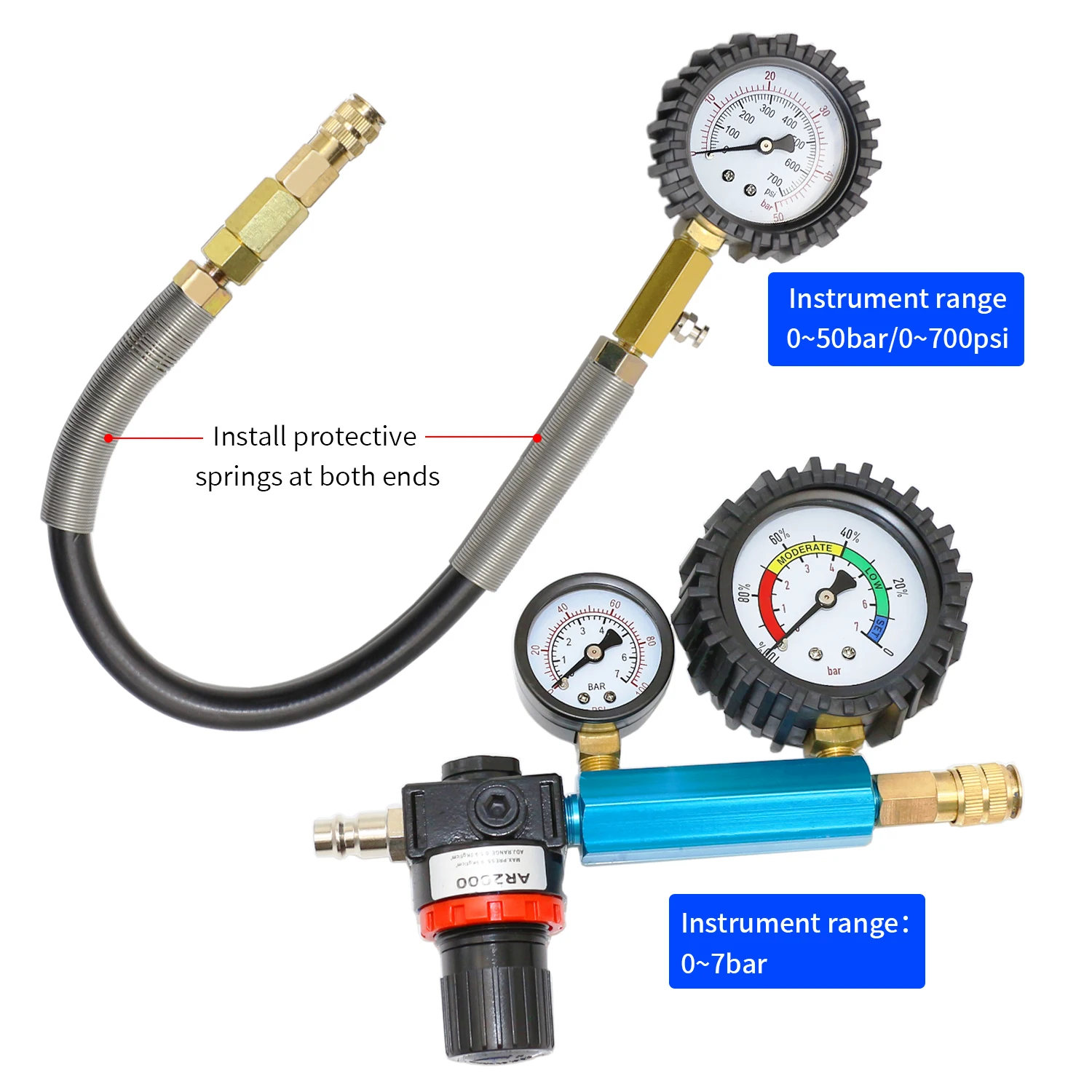 High-quality Wholesale Petrol Fuel Engine Compression and Leakage Test Kit