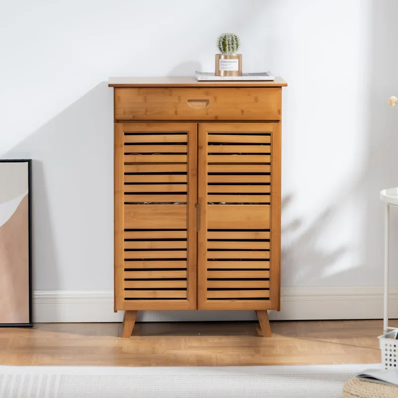 

Schuhs Chrank Zweitüriger Schuhs Chrank Mit Schubladen 4 Ebenen Schuh Organisator Schrank Für Den Eingangs Bereich