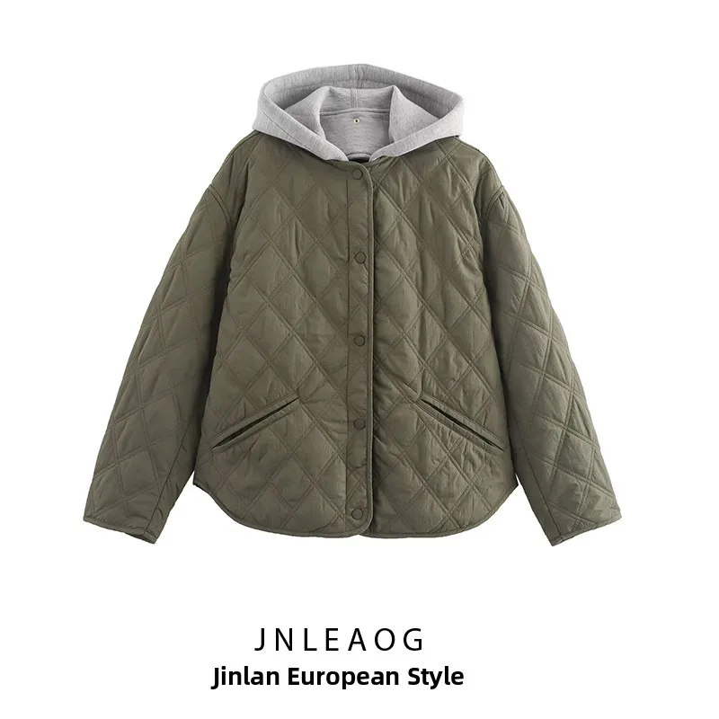 

Faionable Cotton Jaet с капюшоном, женская дизайнерская новая осенняя верхняя одежда, длинное хлопковое пальто Sve Street Sle 80732, пальто