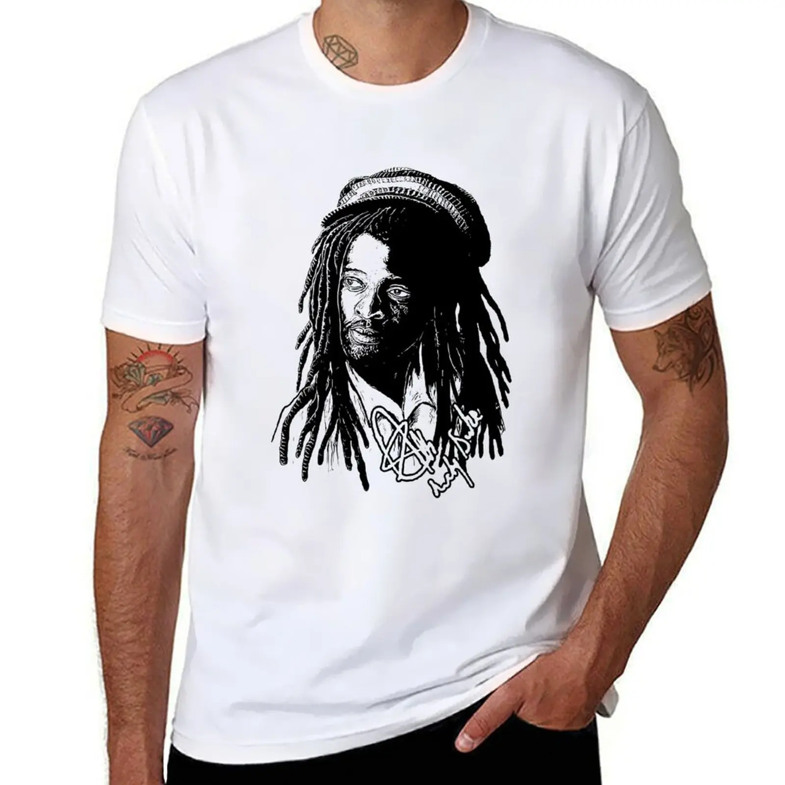 Lucky Dube - Roots Rock Reggae T-Shirt t shirts for man cotton funny man t shirt heavy cotton T-Shirt
