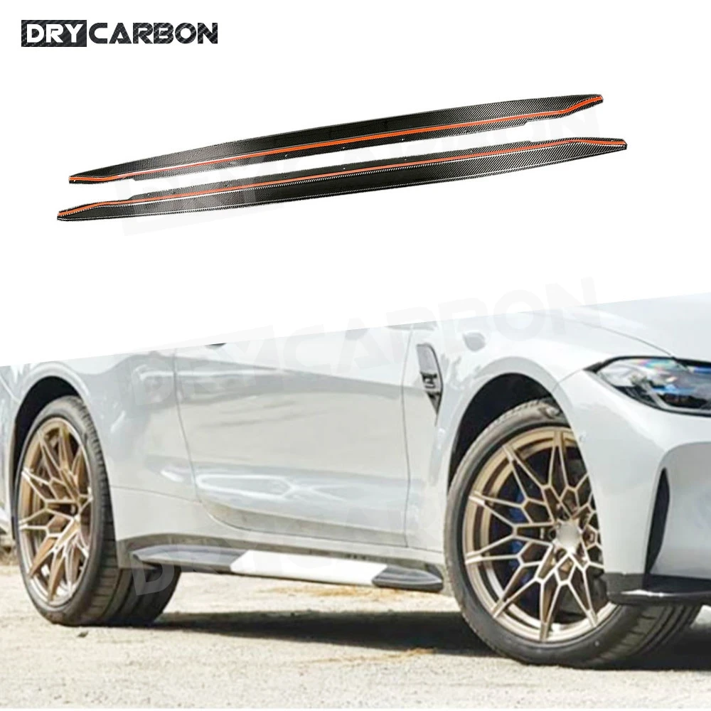 

Carbon Fiber Side Skirts Aprons Rocker Panel Lip Splitter Spoiler Body Kits for BMW G80 M3 G82 G83 M4 2021-2024 FRP
