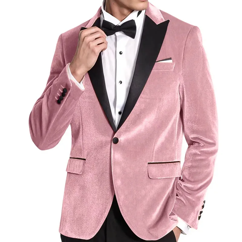 

High Quality Classic Men's Suits 1Piece Velvet Custom Suit Timeless Style Every Occasion Wedding Dating Prom Annual Dinner Party