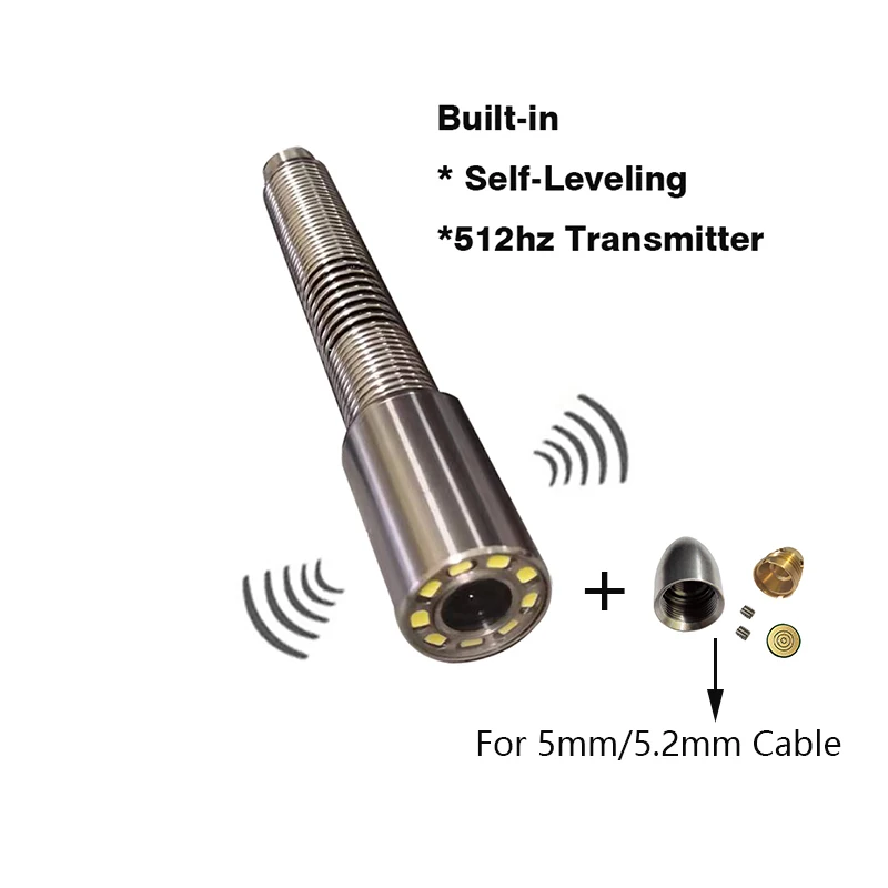 Imagem -05 - Timukj-self Leveling Câmera Head 512hz Transmissor 23 mm Auto Self Balancing para Tubo de Esgoto Inspeção Endoscópio Peças da Câmera