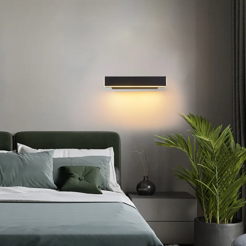 Wall Lamp for Corridor Aisle Balcony Bedside Study Living Room Bedroom Mirror LED Lighting 10cm 25cm 30cm Black/White