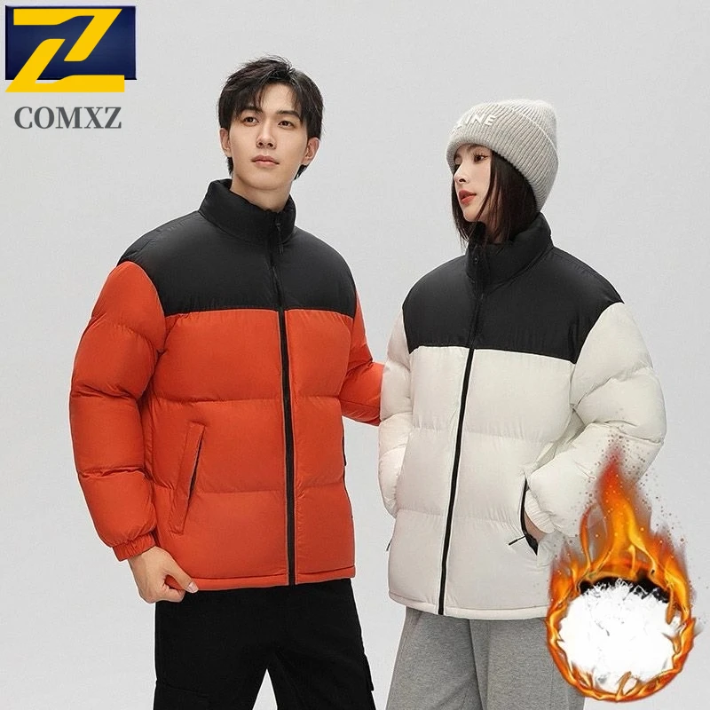 

COMXZ корейский стиль мужской пуховик с воротником-стойкой оверсайз хлеб Slim Fit водонепроницаемый сохраняющий тепло модная уличная одежда на утином пуху