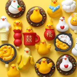 Yellow Duck Refrigerator Sticker Cartoon Cute Refrigerator Decoration Magnet Photo Wall Toy Gift Cultural and Creative Products