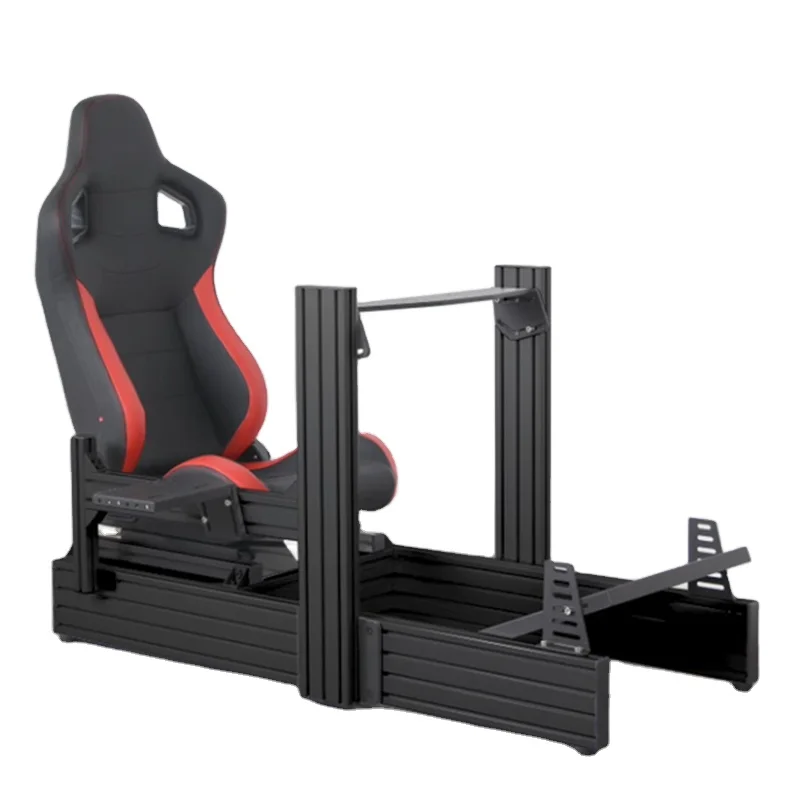 Black  Motion Car Sim Rig VR Gaming Driving Simulator Bracket Flight Sim Seat Sim Racing Cockpit With 40160 Aluminum Profile