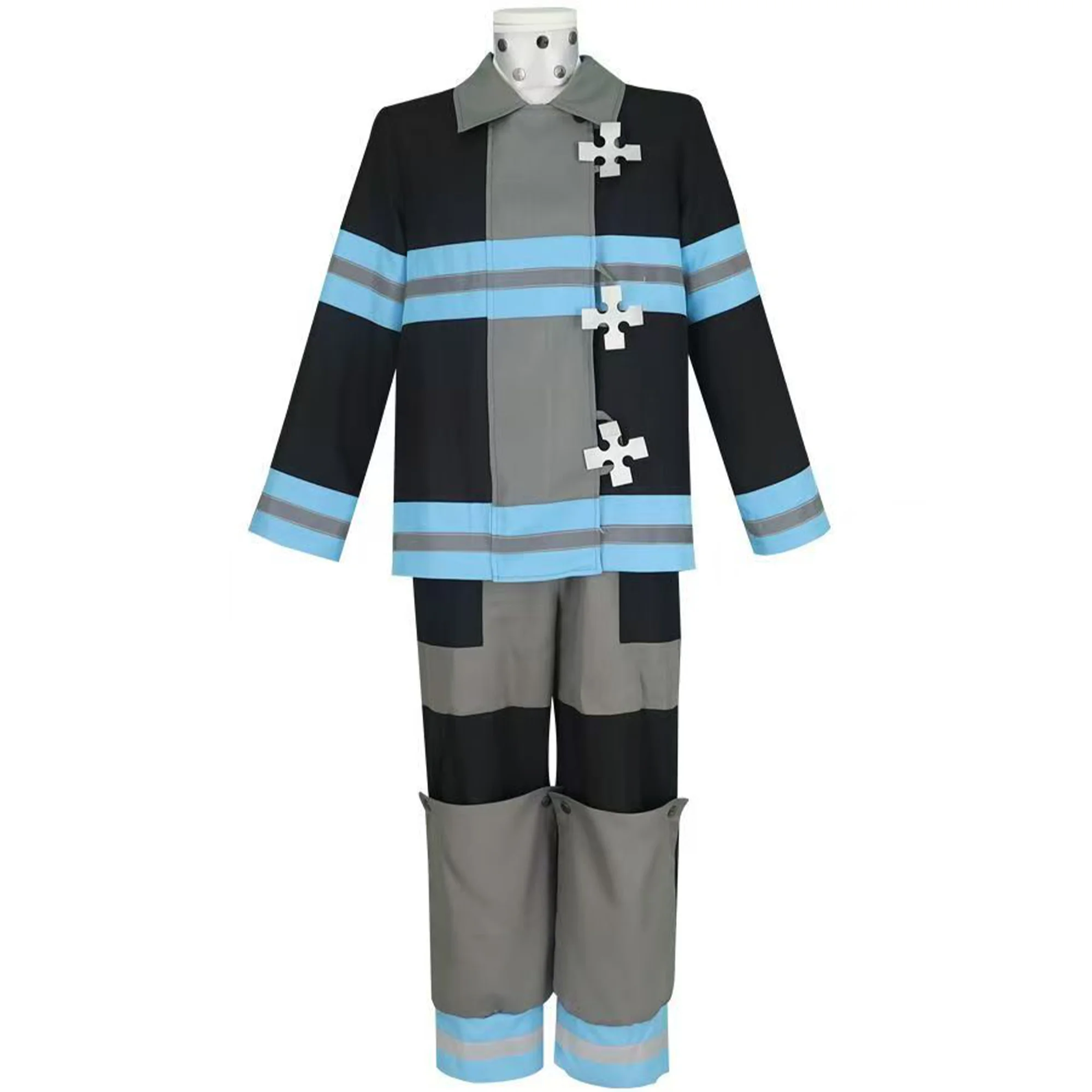 

Shinra Kusakabe Cosplay Costume Full Set Mens Adolla Burst Uniform Halloween Party Outfits