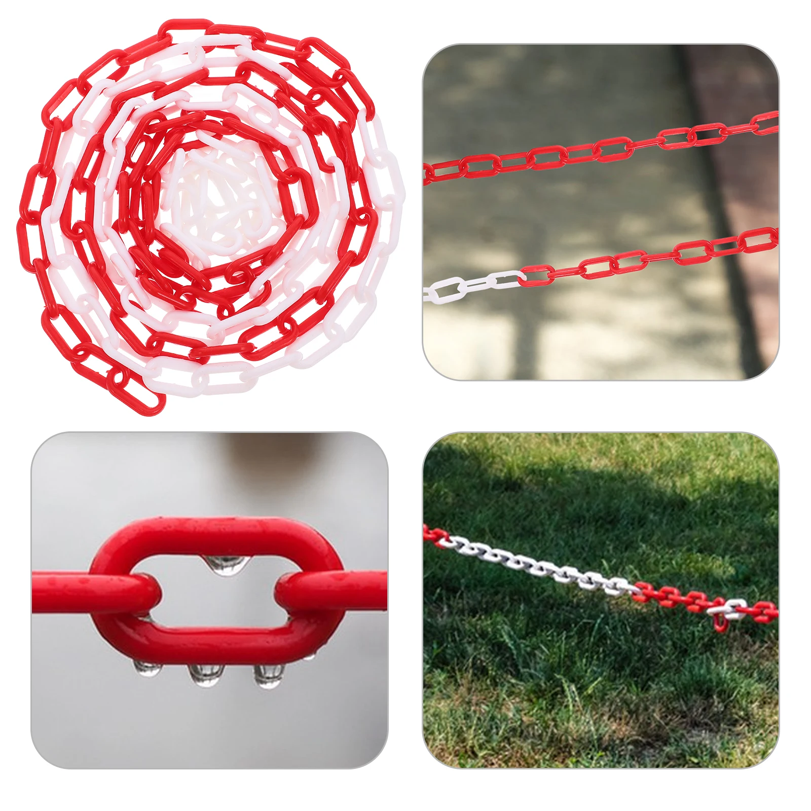 

Warning Guardrail Post Chain Safety Barriers Reflective Link Plastic Caution Security