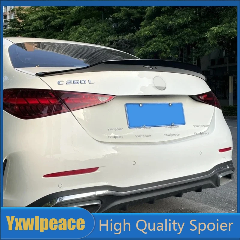 

For Mercedes W206 Spoiler 4Door Sedan C-Class 2020 2021 2022 2023 PSM Style C200 C260 ABS Plastic Rear Trunk Wing Spoiler