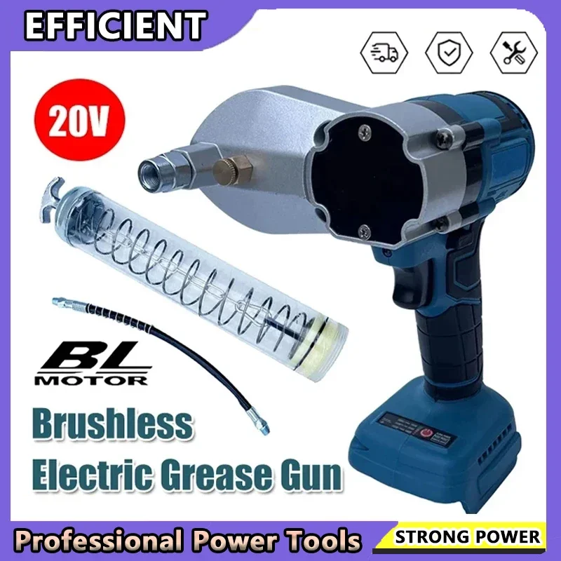 Fit Milwaukee Brushless Electric Grease Gun For 20V Battery High Pressure Lubricating Oil Injector Machine Grease Guns