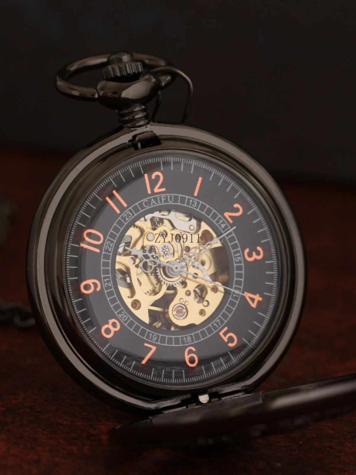 นาฬิกาพกกลอัตโนมัติเต็มรูปแบบย้อนยุคพลิกคิดถึงสร้อยคอนักเรียนกลวงจี้นาฬิกา