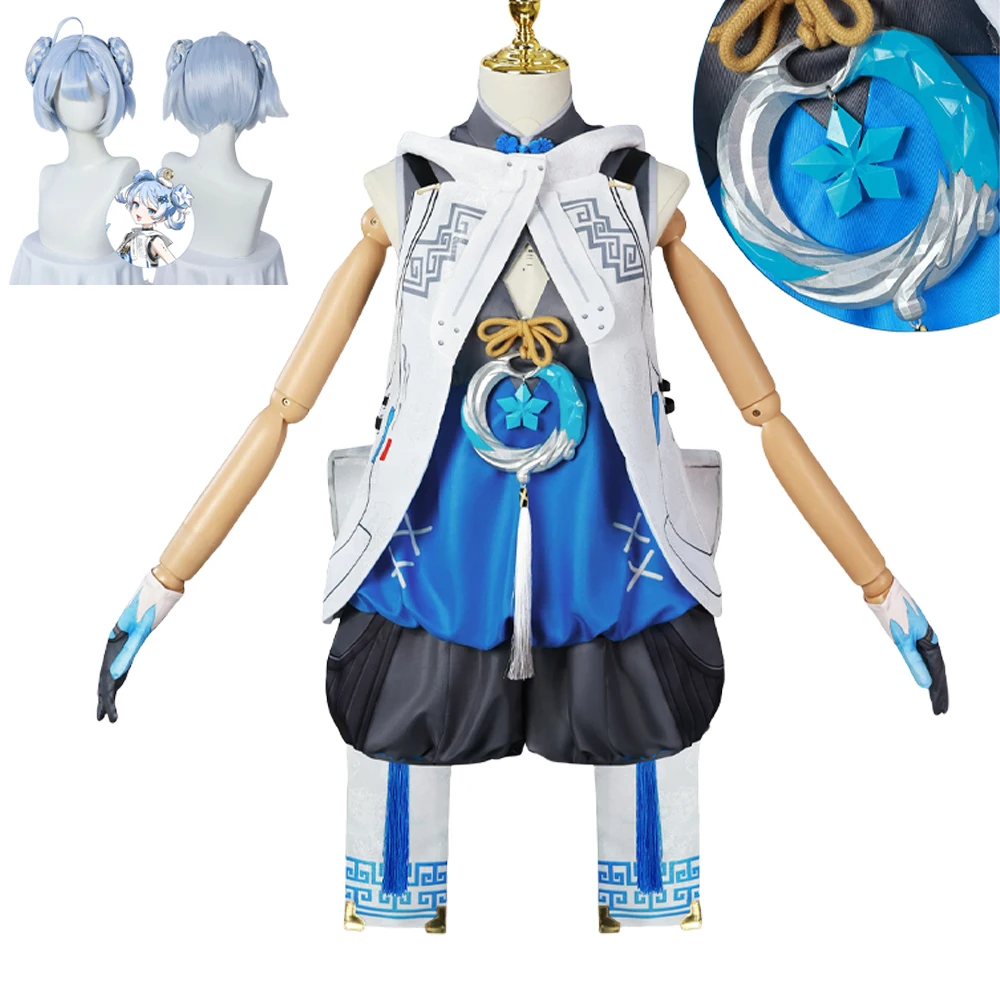 Youhu Anime Game Wuthering Waves New Costume Cosplay Cute Blue Hair   Women Girl Halloween Christmas Cos