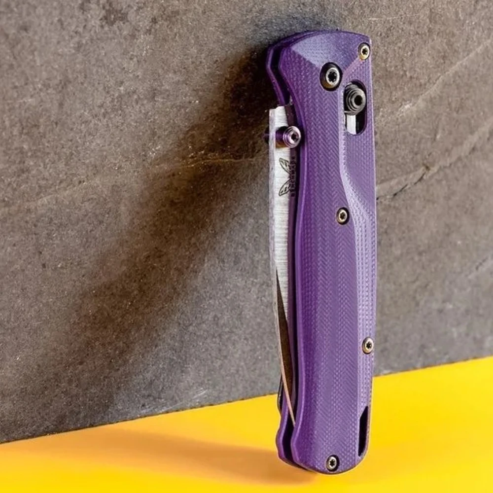 A Pair  Benchmade Bugout 535 Knife Handle Scales: G10 Composite Replacement Parts with Mounting Screws