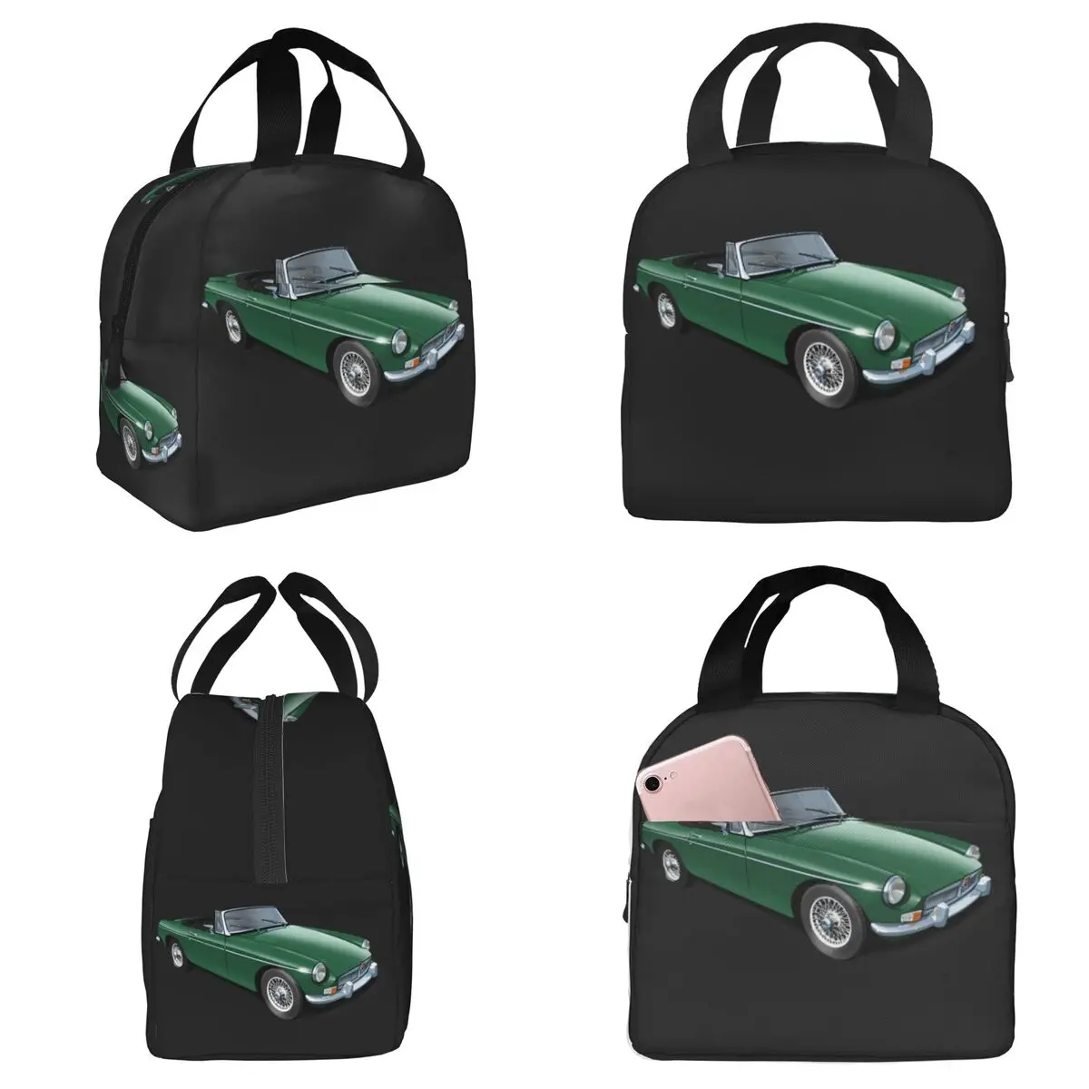 

Термосумка для обедов MGB Roadster в цвете British Racing Green для женщин, термоконтейнер для еды, герметичный ланч-бокс