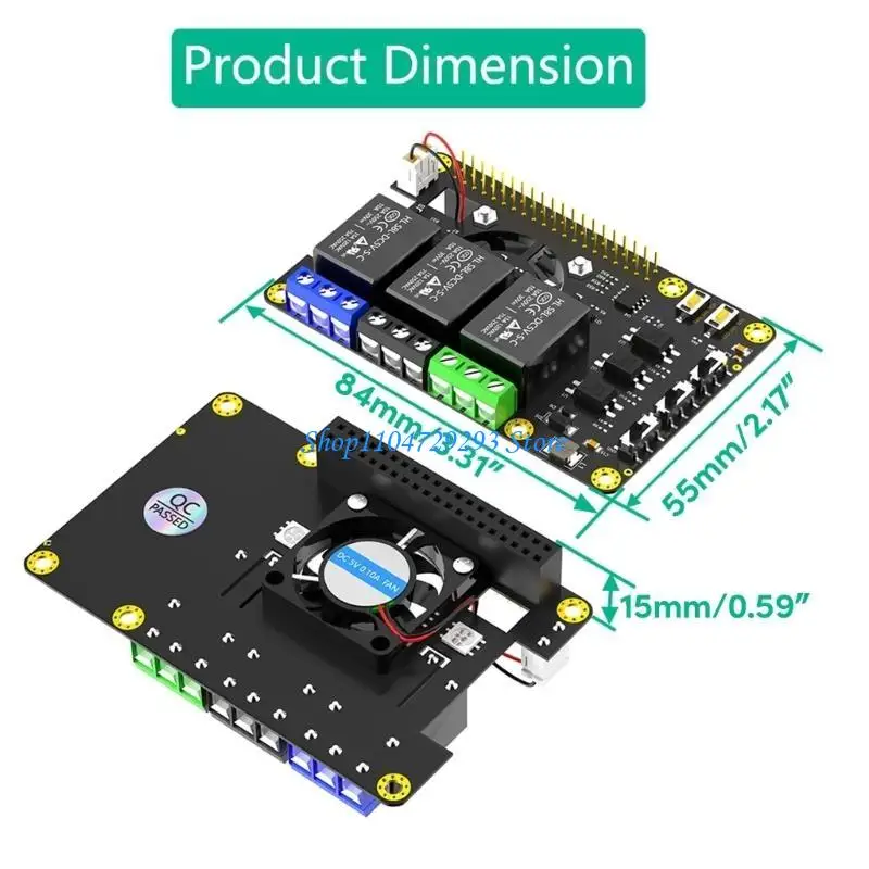 Y2GD Industrial Relays Modul Netzteil Controller -Expansionskarte mit Doppellüfter